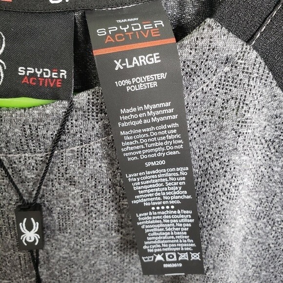 NWT Spyder Active Mens Short Sleeve Shirt Size X-Large - Picture 5 of 8